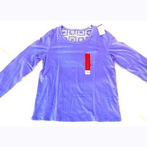 Croft & Barrow Blue Pajama Top only NWT